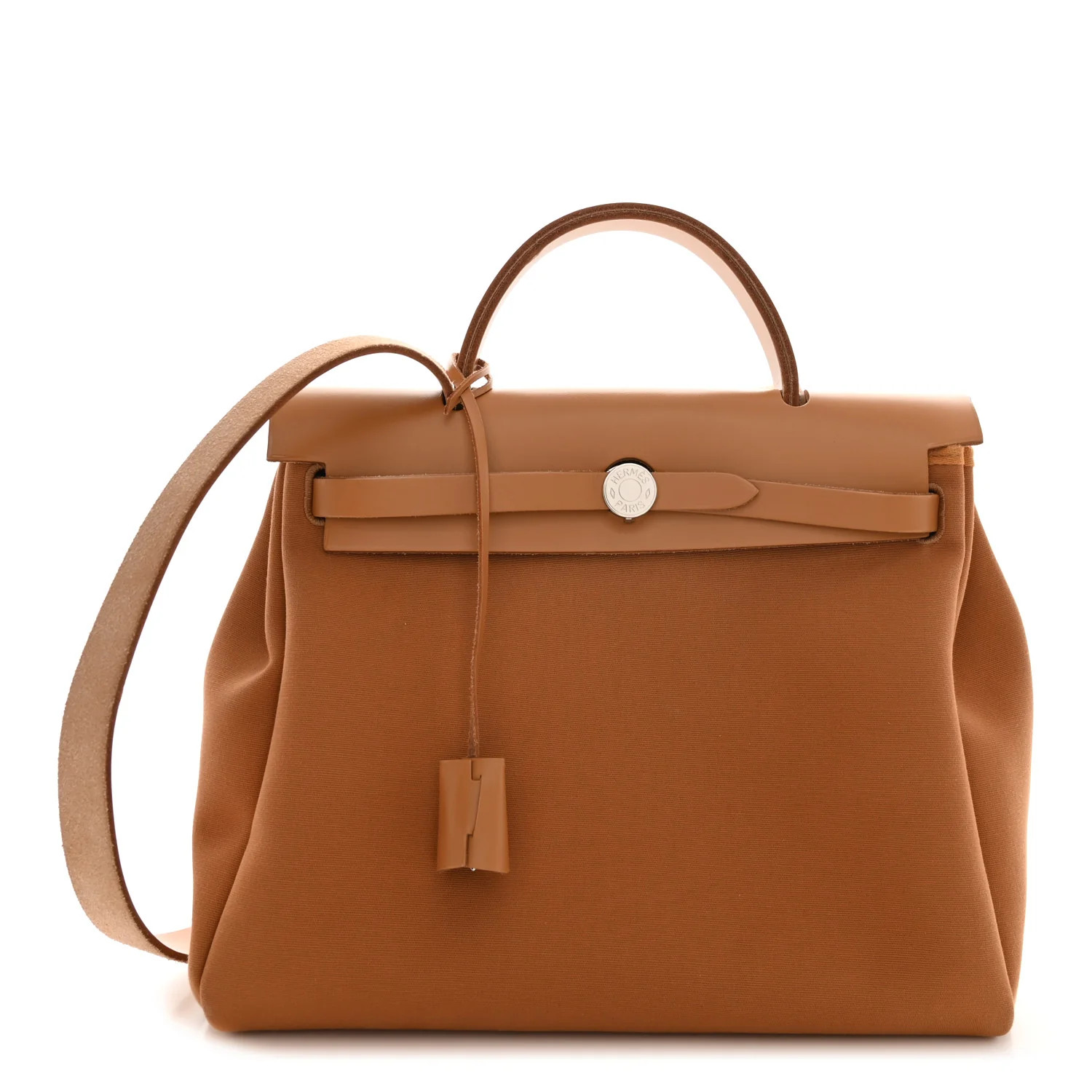 Military Toile Vache Hunter Herbag Zip Retourne 31 PM Dune Etoupe | FASHIONPHILE (US)