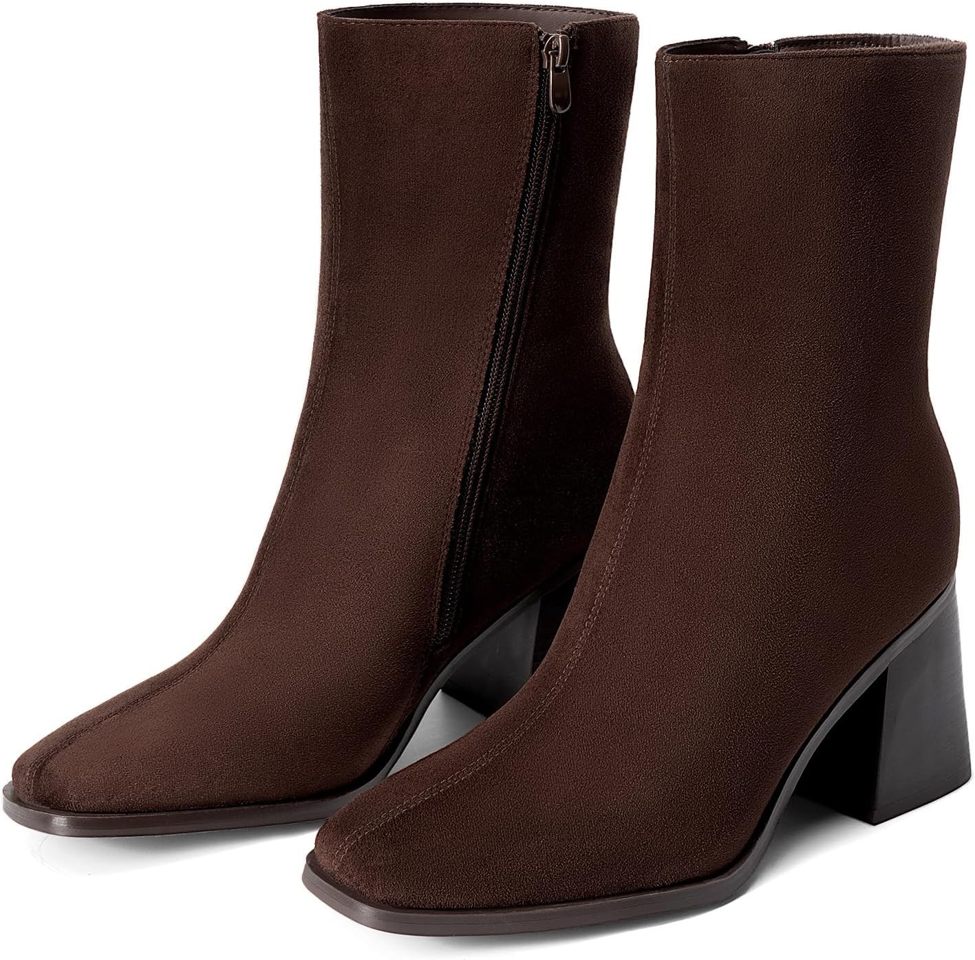DREAM PAIRS Women's Square Toe Ankle Boots | Amazon (US)