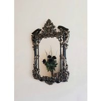 Large Ornate Gothic Wall Mirror | Black Baroque Statement Decor | Etsy (US)