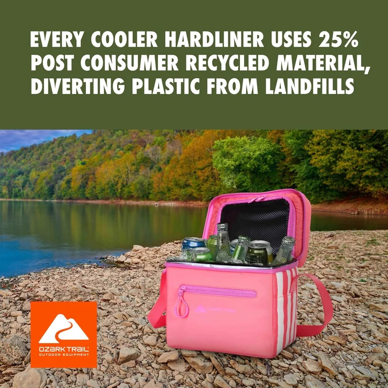 Ozark Trail Coated Soft Side Cooler with Removable Hardliner, 6 Can , 6 Quart Capacity, Summer Vi... | Walmart (US)