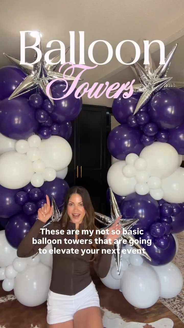 ✨Balloon towers are an easy way to elevate your event! ✨ @tuftexballoons #balloontowers #balloongarlands #eventdecor