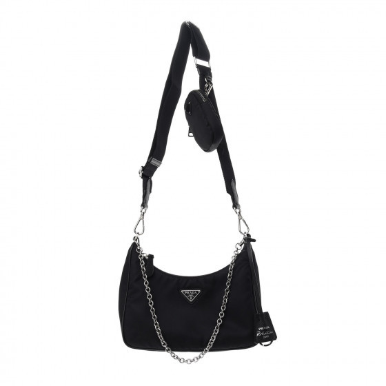 PRADA Nylon Re-Edition 2005 Shoulder Bag Black | Fashionphile