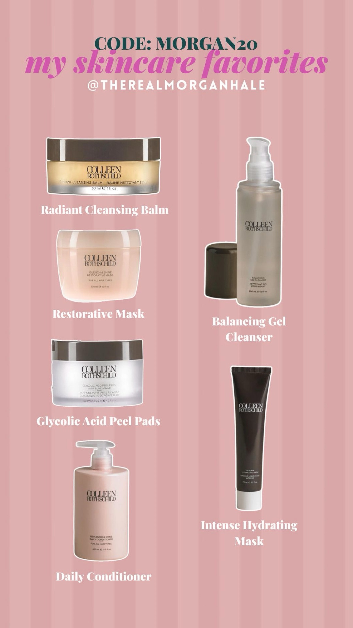 Use my code MORGAN20 for 20% off my skincare favorites! 

Skincare routine 
Nighttime skincare 
Daytime skincare 

#LTKSaleAlert #LTKMostLoved #LTKBeauty