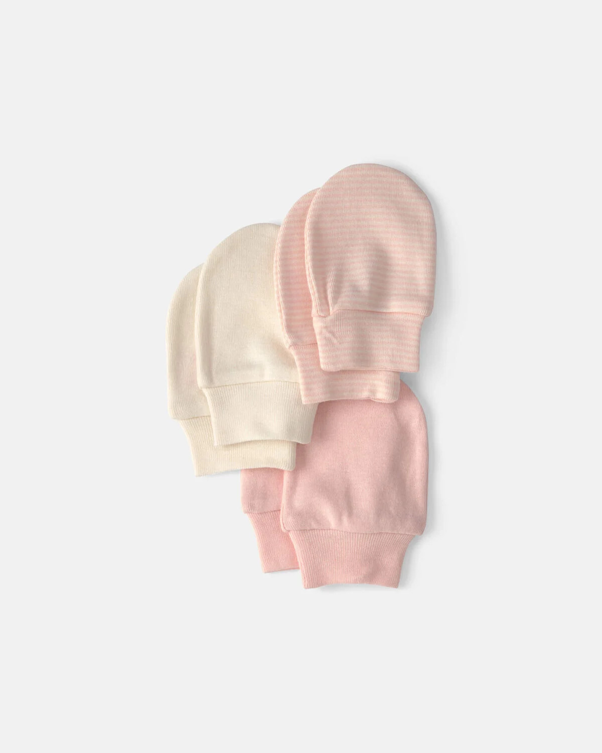 Baby Girl 3-Pack Mitts - Pink/Ivory | Carter's | Carter's Inc