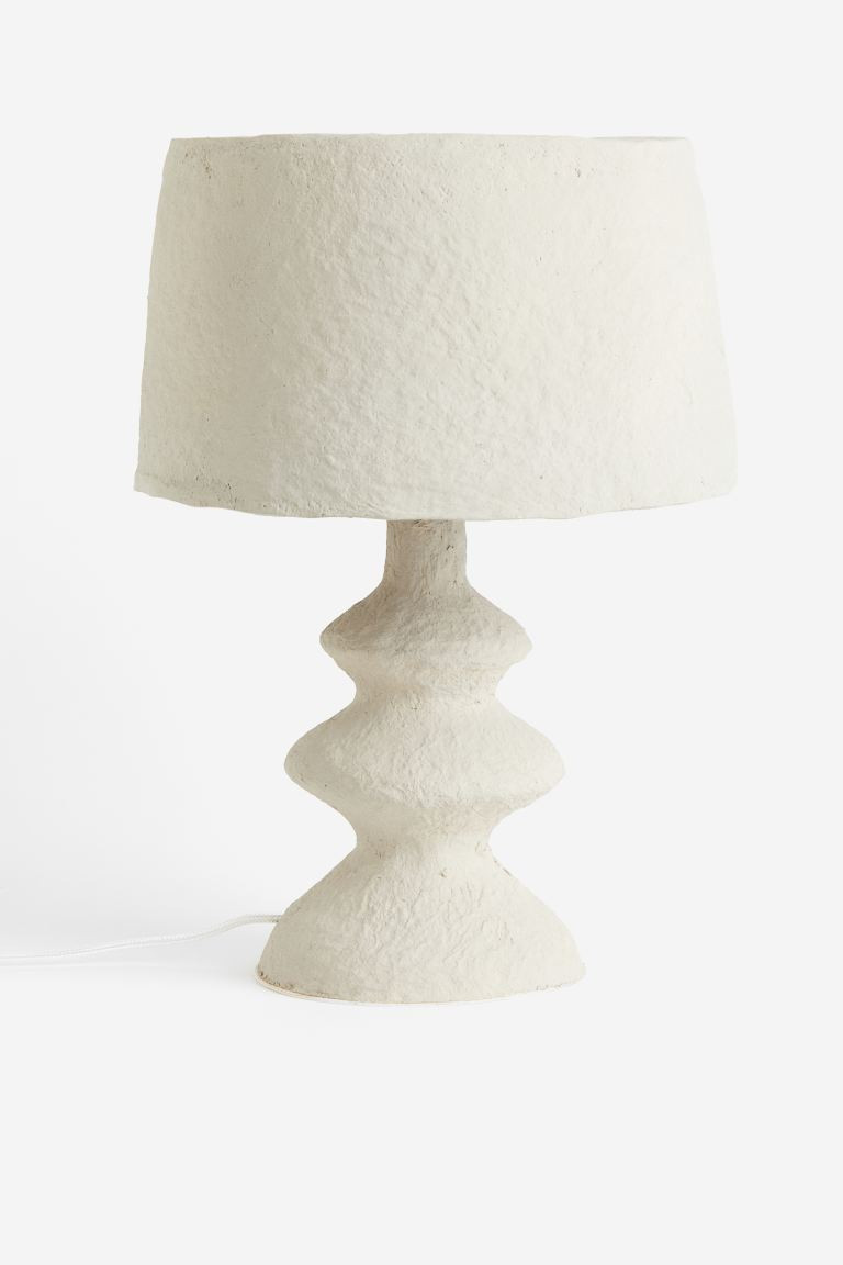 Papier-maché table lamp - White - Home All | H&M GB | H&M (UK, MY, IN, SG, PH, TW, HK)