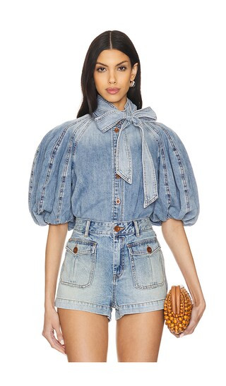 Lantern Shirt in Faded Blue | Revolve Clothing (Global)