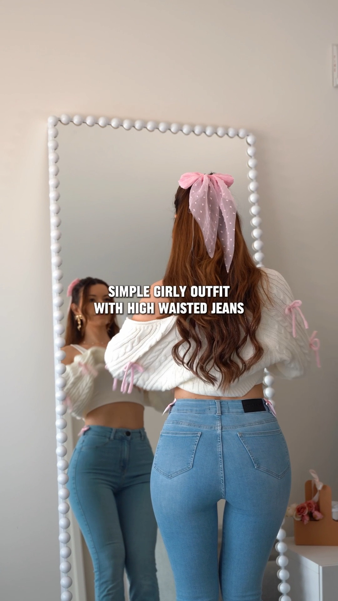 High waisted jeans + bows 🎀✨ 
#simpleoutfit #springoutfit #jeans

#LTKSeasonal #LTKootd #LTKgrwm