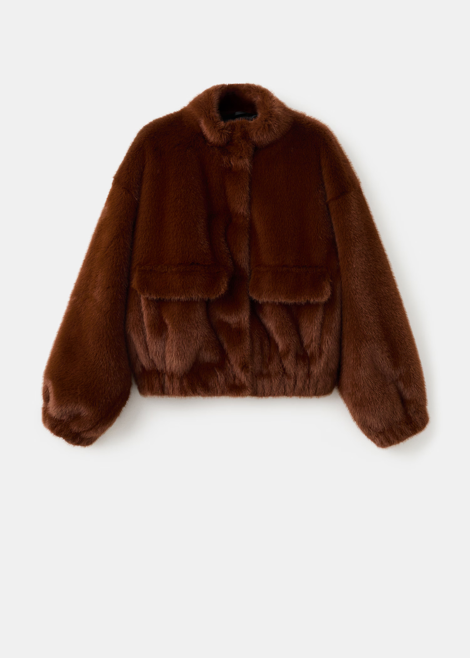 Faux-fur jacket with pockets | Mango (US/MX/AU)