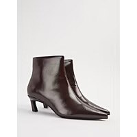 Burgundy Pointed Toe Kitten Heel Boots | George at ASDA