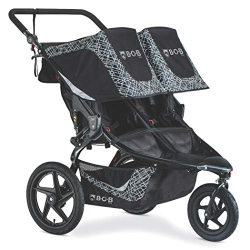 BOB Gear Revolution Flex 3.0 Duallie Double Jogging Stroller, Lunar Black - Ultra-Reflective Accents | Amazon (US)