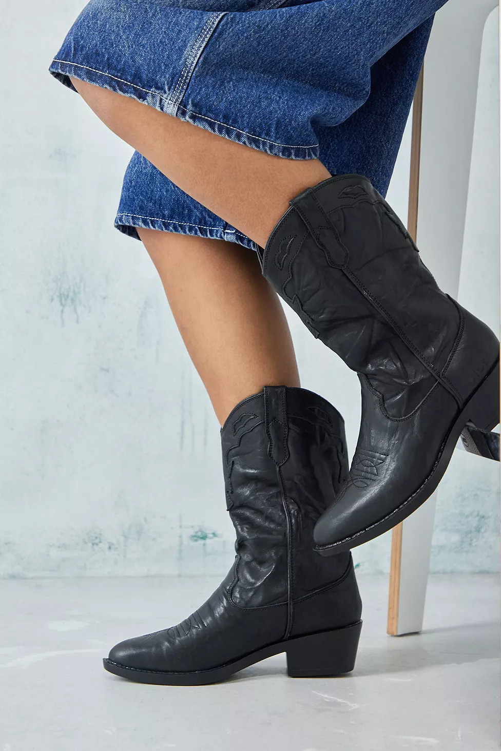 ROC Indio Black Vintage Western Boots | Urban Outfitters (EU)