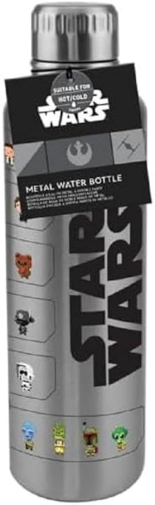Paladone Star Wars Official Licensed Metal Water Bottle, Gamer and Comic Series Fan Decor and Gif... | Amazon (US)