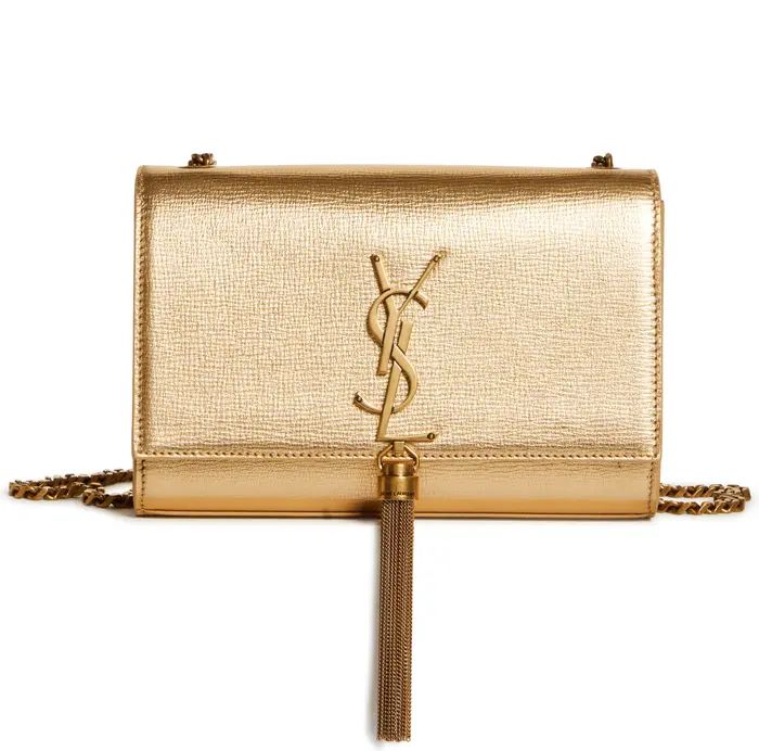 Small Kate Metallic Leather Shoulder Bag | Gold Bag | YSL Bag | Designer Bags | Nordstrom