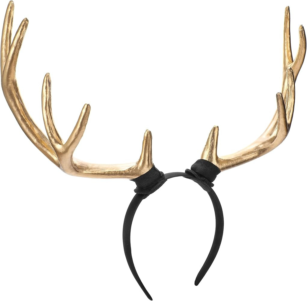 MOSTORY Reindeer Antler Horns Headband - Deer Antlers Headband for Women Cosplay Photo Shoot Renaissance Halloween | Amazon (US)