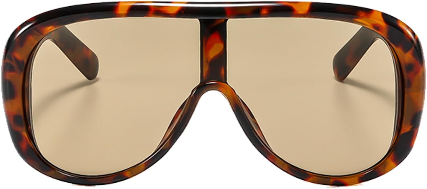 Retro Oversized Pilot Sunglasses for Women Large Oval Big Sunglasses | Amazon (US)