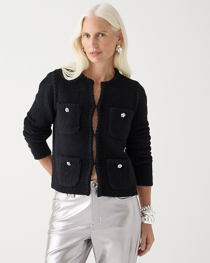 Odette sweater lady jacket with jewel buttons | J. Crew US