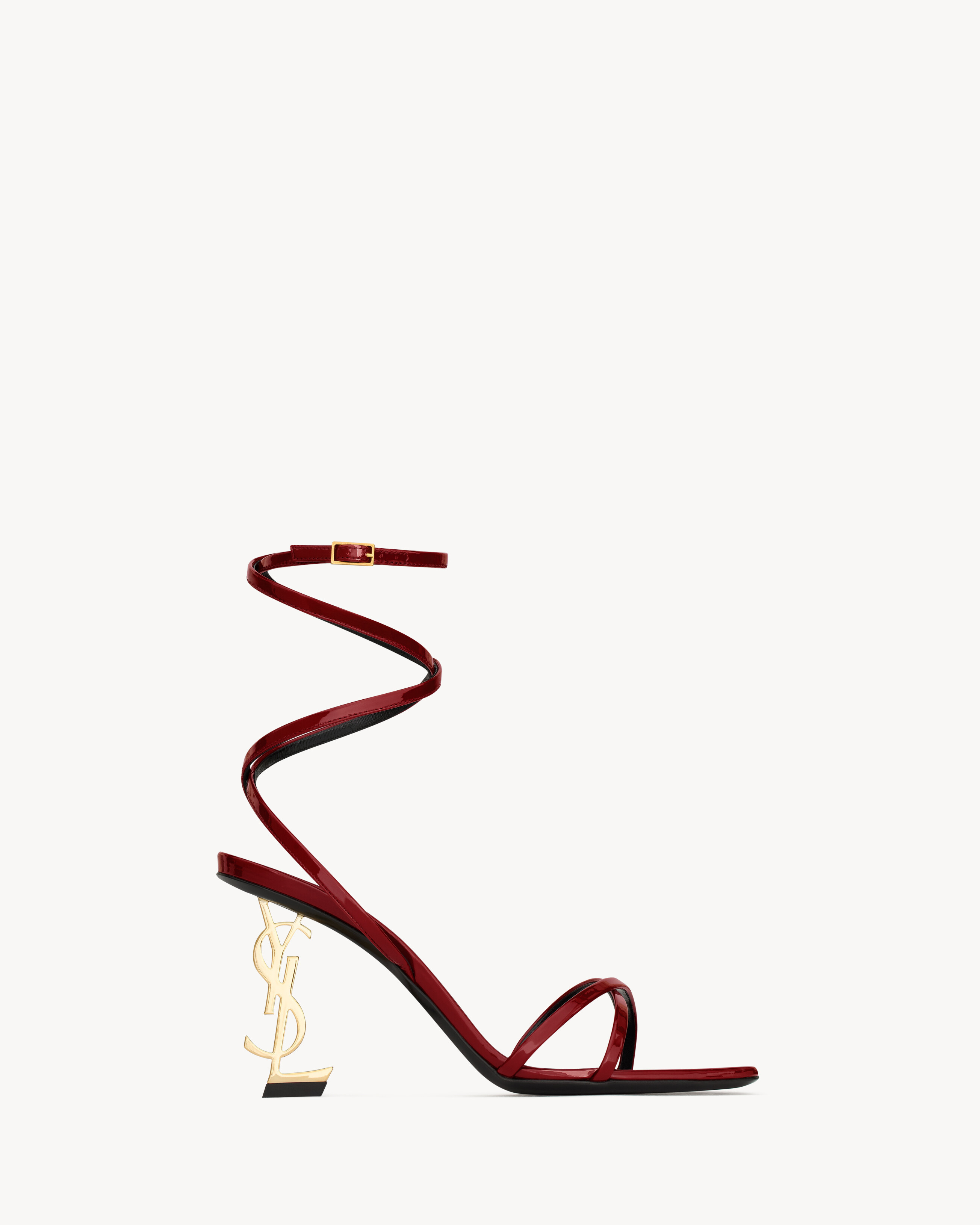 Saint Laurent Opyum Sandals In Patent Leather - Bordeaux - Women - 39.5 | Saint Laurent Inc. (Global)