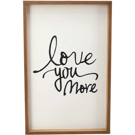 JayDAYon Love You More Framed Wood Sign PlaqueRustic Wood Wedding GiftsFarmhouse Wall Decor 123x19 | Walmart (US)