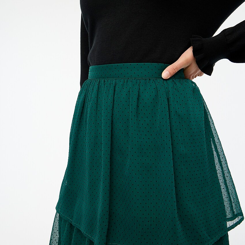 Ruffle tiered midi skirt | J.Crew Factory