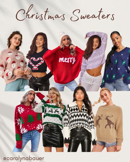 Black Friday sales 💖 Use code Carolynabauer5 for Shein sweaters 💖 The cutest and the most festive sweaters ever. Love each one of them. They are festive, cute and stylish. Beige sweaters. Lilac sweaters. Red Christmas sweaters. White Christmas sweaters. Blue sweaters. And also Black sweaters. Great for Christmas and Christmas Eve.