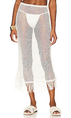 Fishnet Crochet Halter Top in Off White | Revolve Clothing (Global)