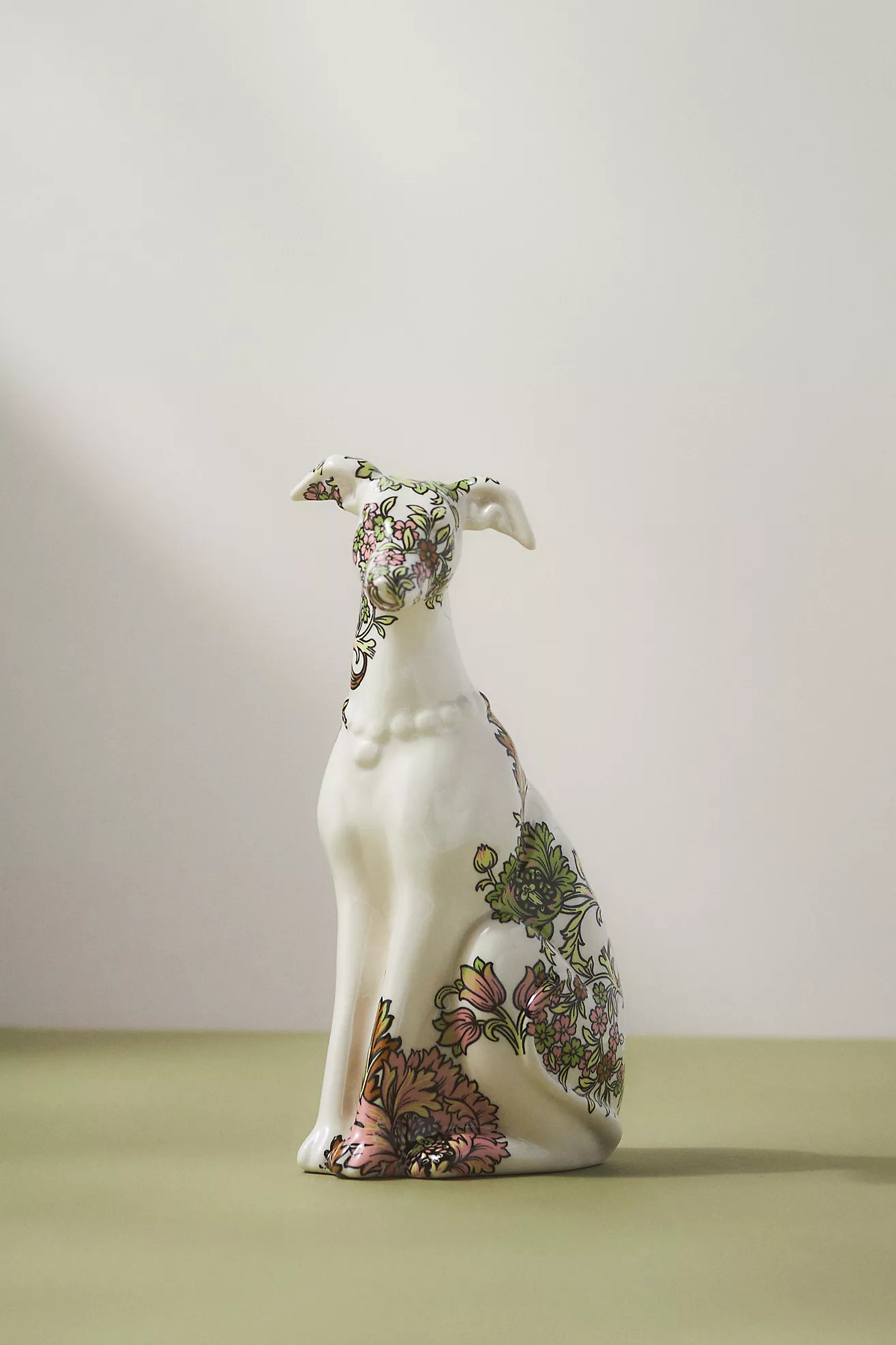 Floral Whippet Dog Vase | Anthropologie (US)