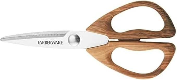 Farberware 5221282 All Purpose Shear, Pecan Wood Handles 8.2 x 3.5 x 0.5 inches | Amazon (US)