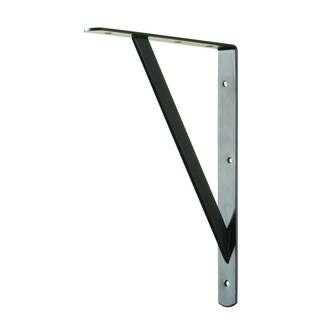 Everbilt 12 in. x 8 in. Black Heavy Duty Shelf Bracket-14337 - The Home Depot | The Home Depot
