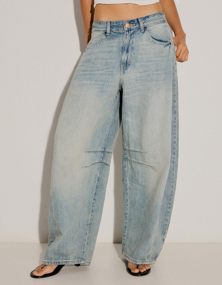 Barrel-leg jeans - Men | Bershka UK