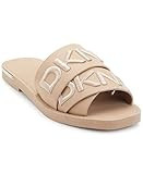 DKNY Women's Isha Flat Sandal, Light Taupe, 8 | Amazon (US)