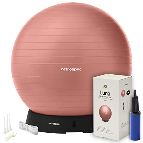 Retrospec Luna Exercise Ball with Pump - Anti-Burst Fitness Equipment for Yoga, Core Training & S... | Amazon (US)