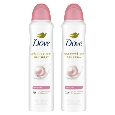 Dove Advanced Care Antiperspirant Deodorant Spray for Women Beauty Finish Floral Scented, 3.8 oz 2 Count | Walmart (US)