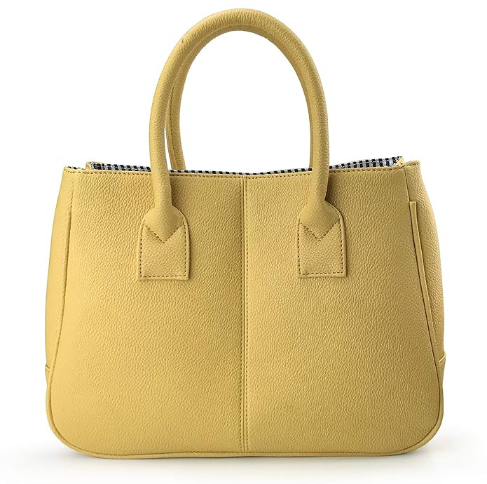 Hoxis Classical Office Lady Minimalist Pebbled Faux Leather Handbag Tote/Magnetic Snap Purse | Amazon (US)