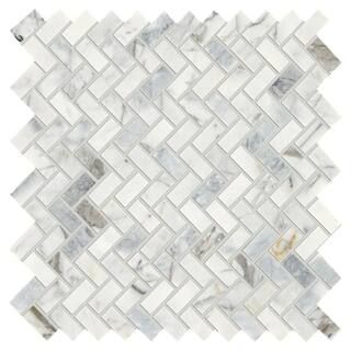 Daltile Stone Decor Fog 11 in. x 12 in. x 10 mm Marble Mosaic Floor and Wall Tile (0.83 sq. ft./E... | The Home Depot