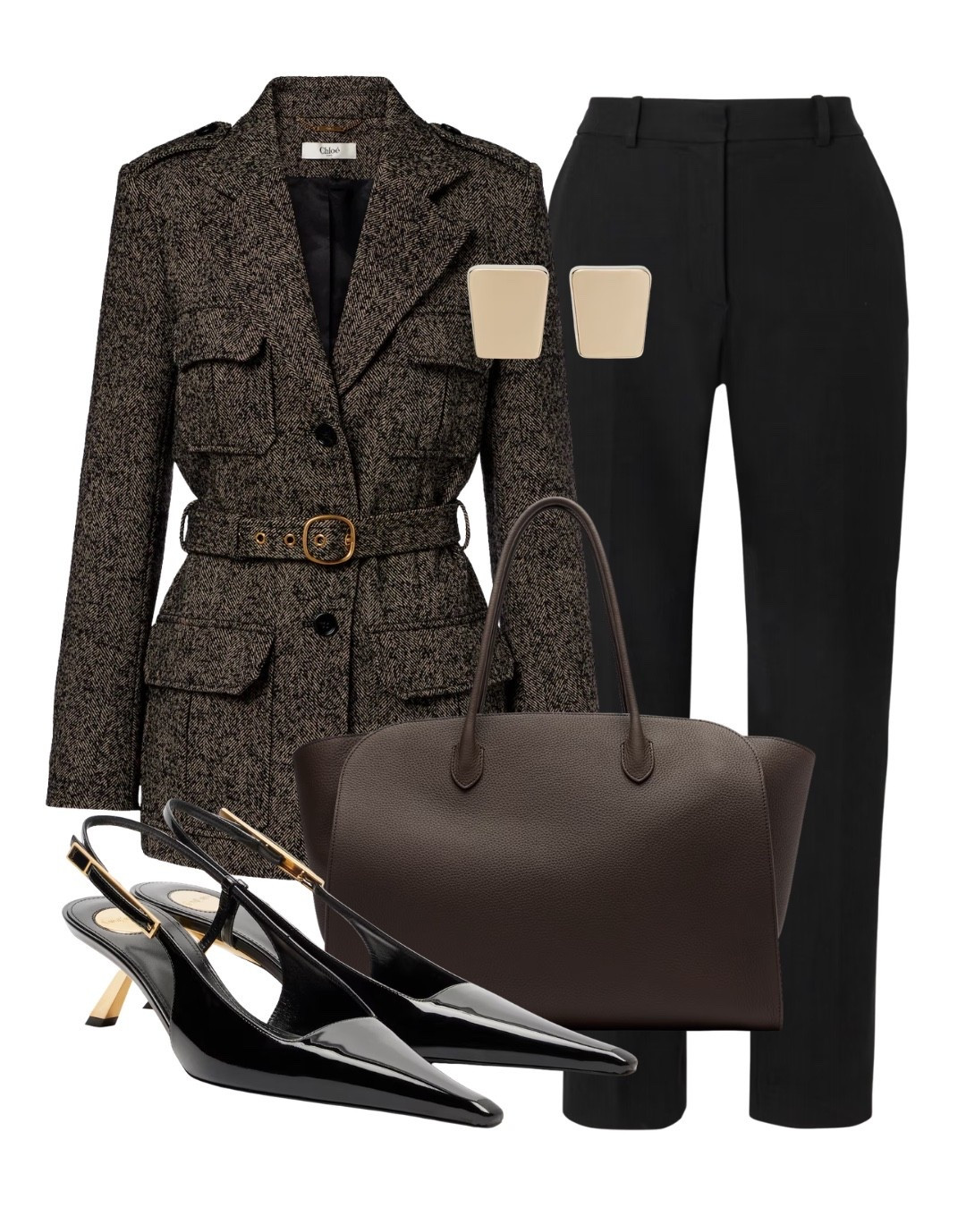 Chic power outfit featuring a structured tweed blazer with belt detail, tailored black trousers, pointed slingback heels, and a classic leather tote. Sophisticated office style that feels modern and timeless.

#workwearstyle #officelook #fallworkwear #classicstyle #quietluxury #capsulewardrobe #tailoredlook #womeninbusiness #polishedstyle #chicworkwear #timelessfashion #modernclassic



#LTKWorkwear #LTKOver40 #LTKootd