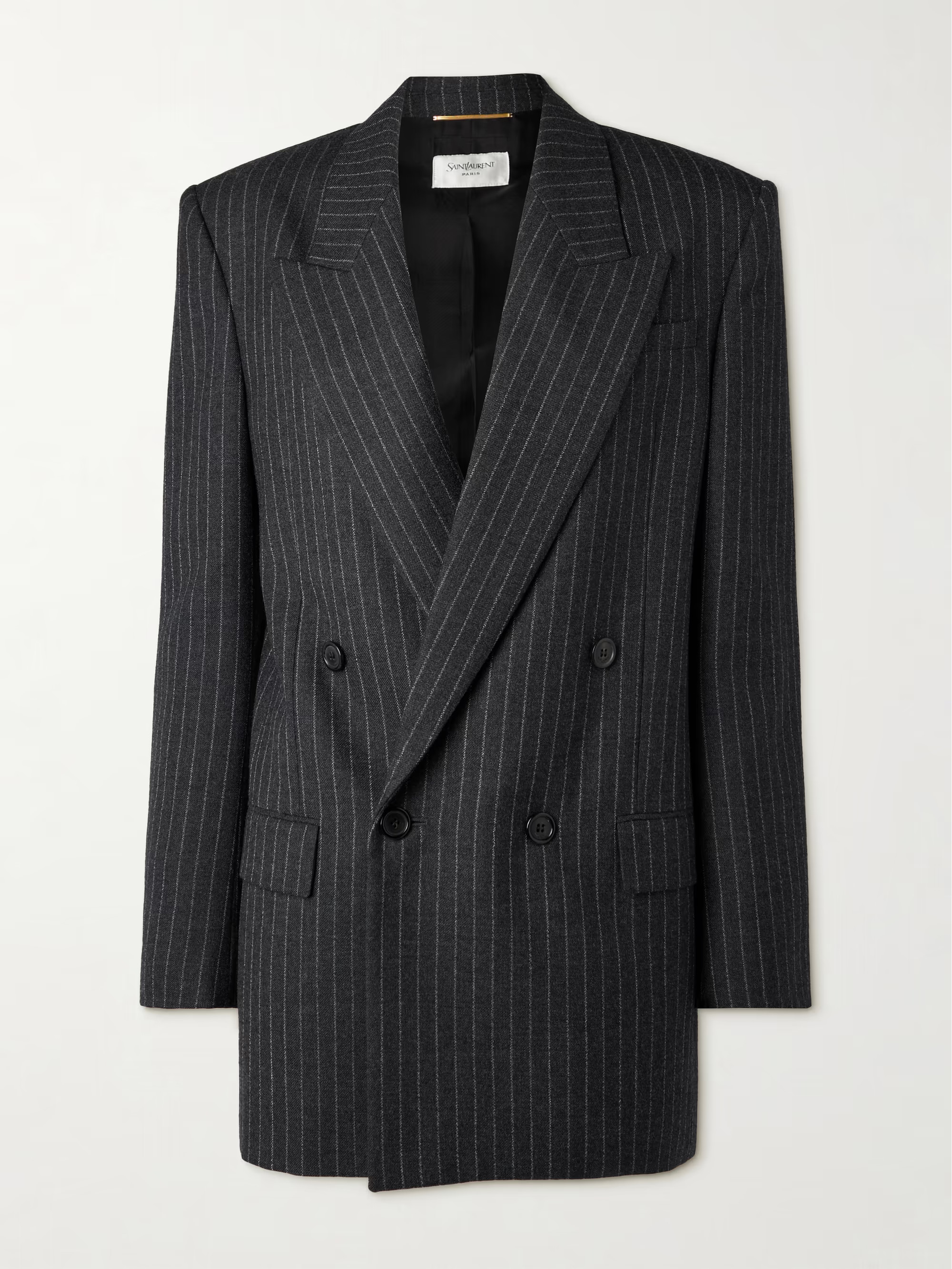 Oversized double-breasted pinstriped wool-flannel blazer | NET-A-PORTER (UK & EU)