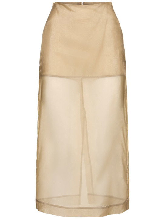 Peri sheer silk blend midi skirt | Luisaviaroma