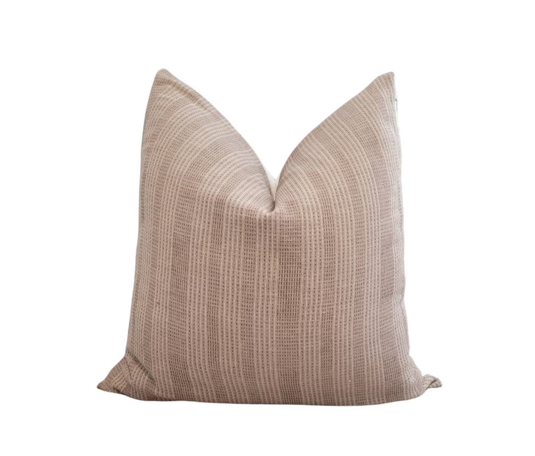 HENRY || hmong stripe pillow cover - brown | Etsy (US)