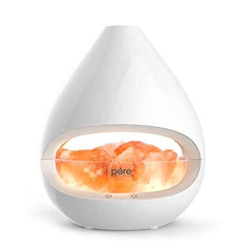 Pure Enrichment® PureGlow™ Crystal - 2-in-1 Himalayan Salt Lamp & Ultrasonic Essential Oil Diffuser, | Amazon (US)