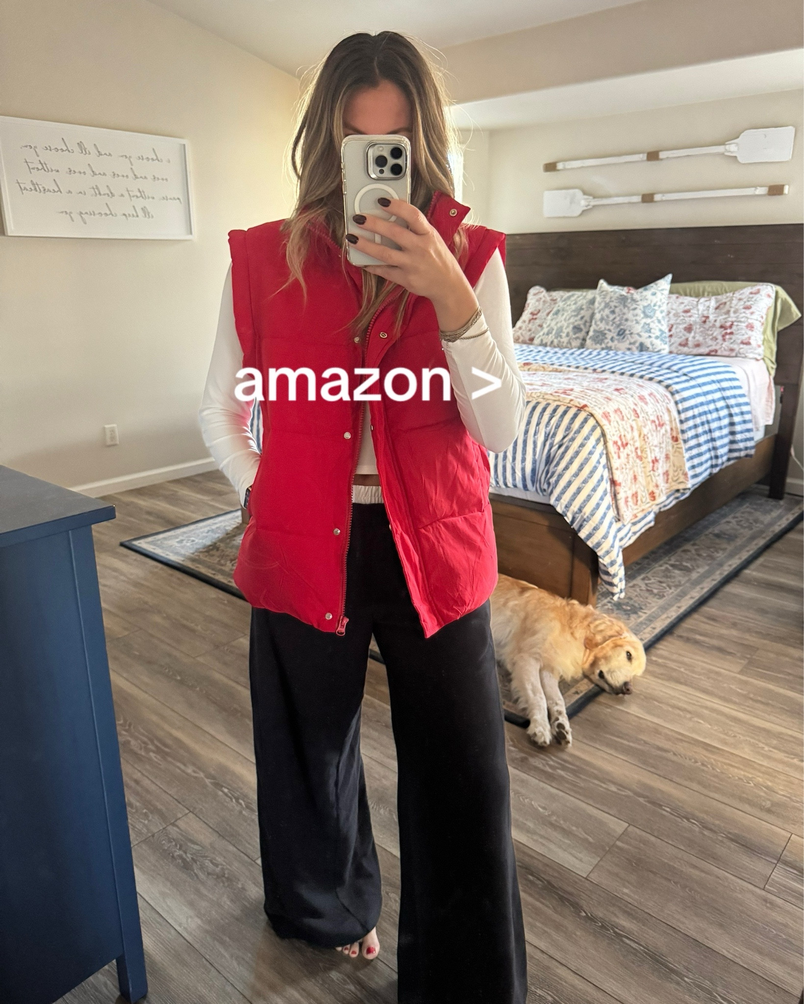 Everything here is linked 🌧️ 🧣 
I’m wearing a size medium in everything except the sweatshirt which I got in a size small.

The checkered vest is the one I keep reaching for on repeat.
The bubble hem jacket surprised me… I didn’t think the shape would be flattering, but it looks super trendy and feels very wearable.
The Aritzia dupe fleece is one I’ve mentioned before because it’s just that good. Such a solid cold weather basic and layers really well with denim or leggings.

Neutral. Cozy. Easy to style. Perfect for everyday winter outfits.

#LTKSeasonal #LTKootd #LTKSaleAlert