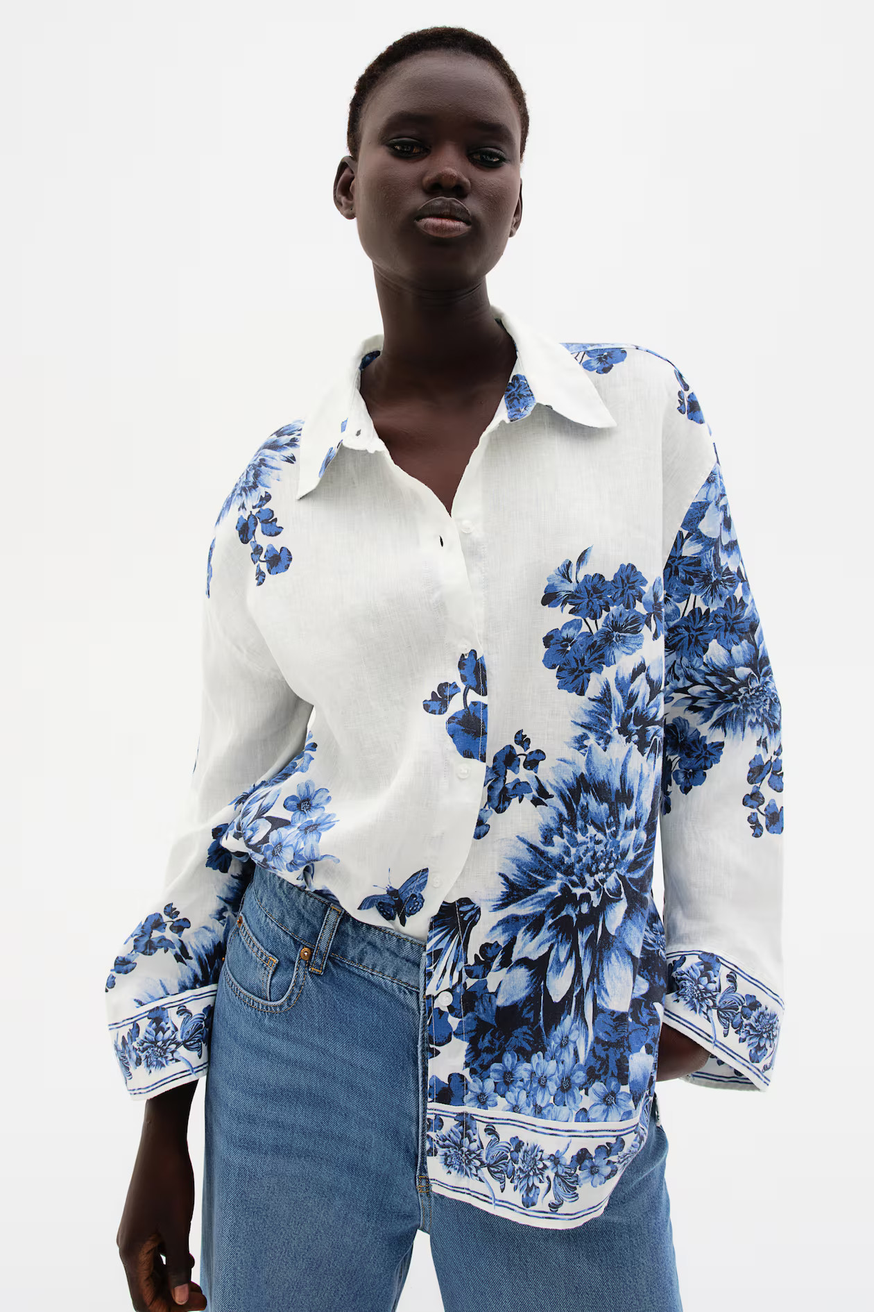 Patterned linen shirt | H&M (UK, MY, IN, SG, PH, TW, HK)