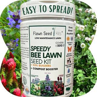 Speedy Bee Flower Lawn Seed, Easy Spread Shaker, Low Mnt, Pet, Kid, Eco-Friendly, Regenerative, Covers Up to 500 Sq. Ft. | The Home Depot