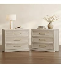 SICOTAS 30" Nightstand Set of 2, Wide Oversized Night Stand Set 2 for Bedroom, Modern Bedside Tab... | Amazon (US)