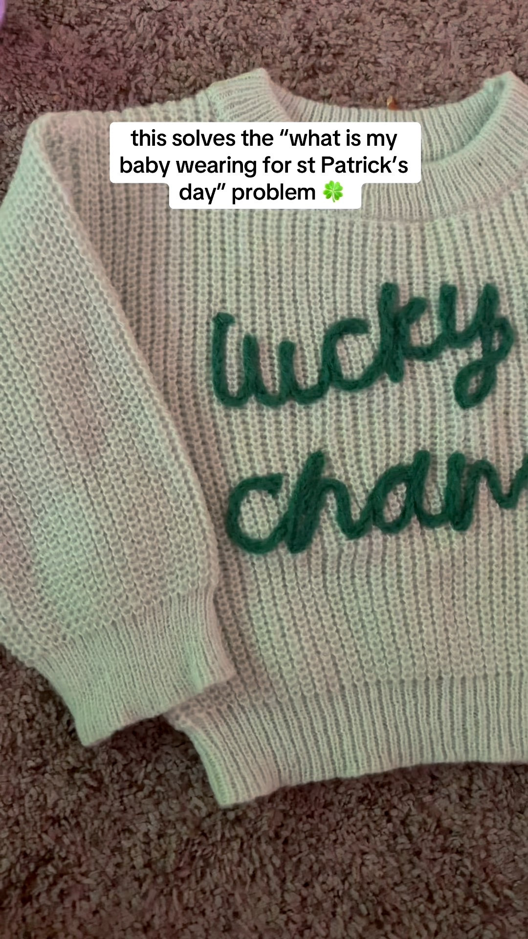 Make your little one the cutest part of the celebration! The Lucky Charm St. Patrick’s Day Knit Baby Toddler Sweater keeps them cozy, festive, and photo-ready for all the holiday fun.

#LTKValentine #LTKgrwm #LTKdayinmylife
