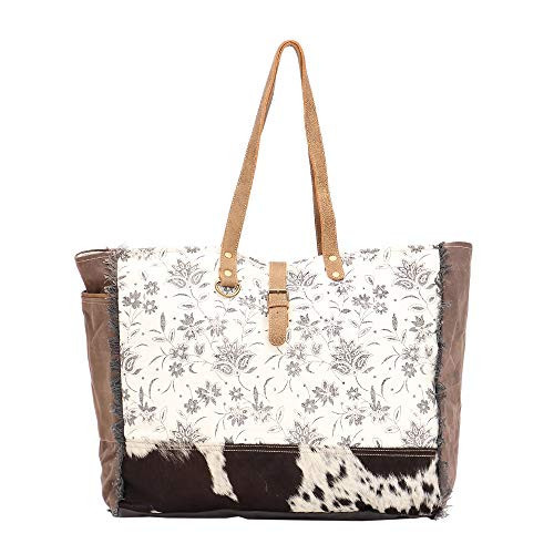 Myra Bag Ursinia Upcycled Canvas & Cowhide Weekender Bag S-1513 | Amazon (US)