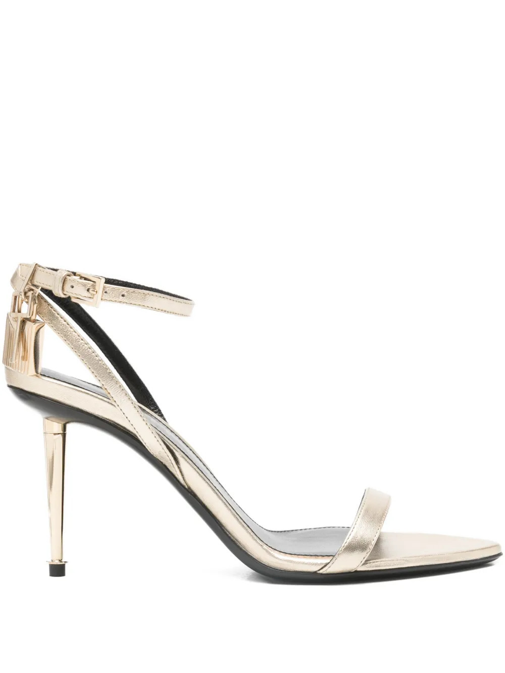 TOM FORD ankle-strap padlock sandals - Gold | Farfetch Global