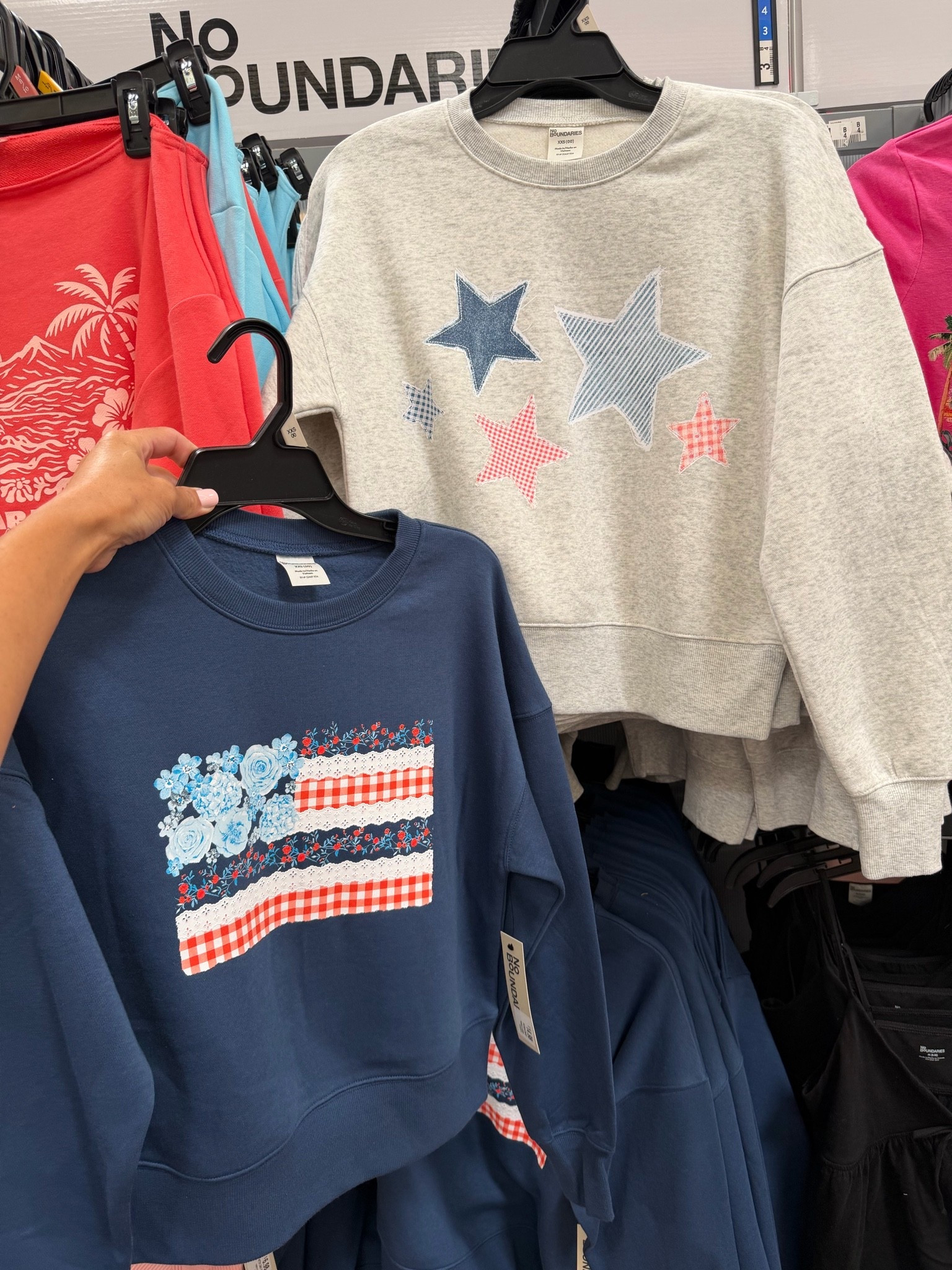 Walmart Red, White, Blue Graphic Sweatshirts Festive Outfit Ideas for the Fourth of July #walmartstyle #walmartfashion #fourthofjulyoutfits #noboundaries #graphicsweatshirts

#LTKootd #LTKgrwm #LTKSeasonal