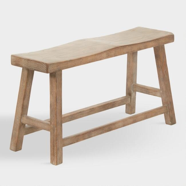 Reclaimed Elm Emerson Double Stool | World Market