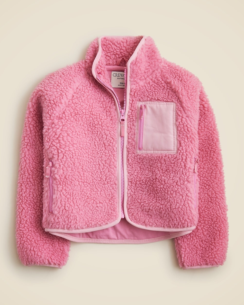 Girls' sherpa zip-up jacket | J. Crew US