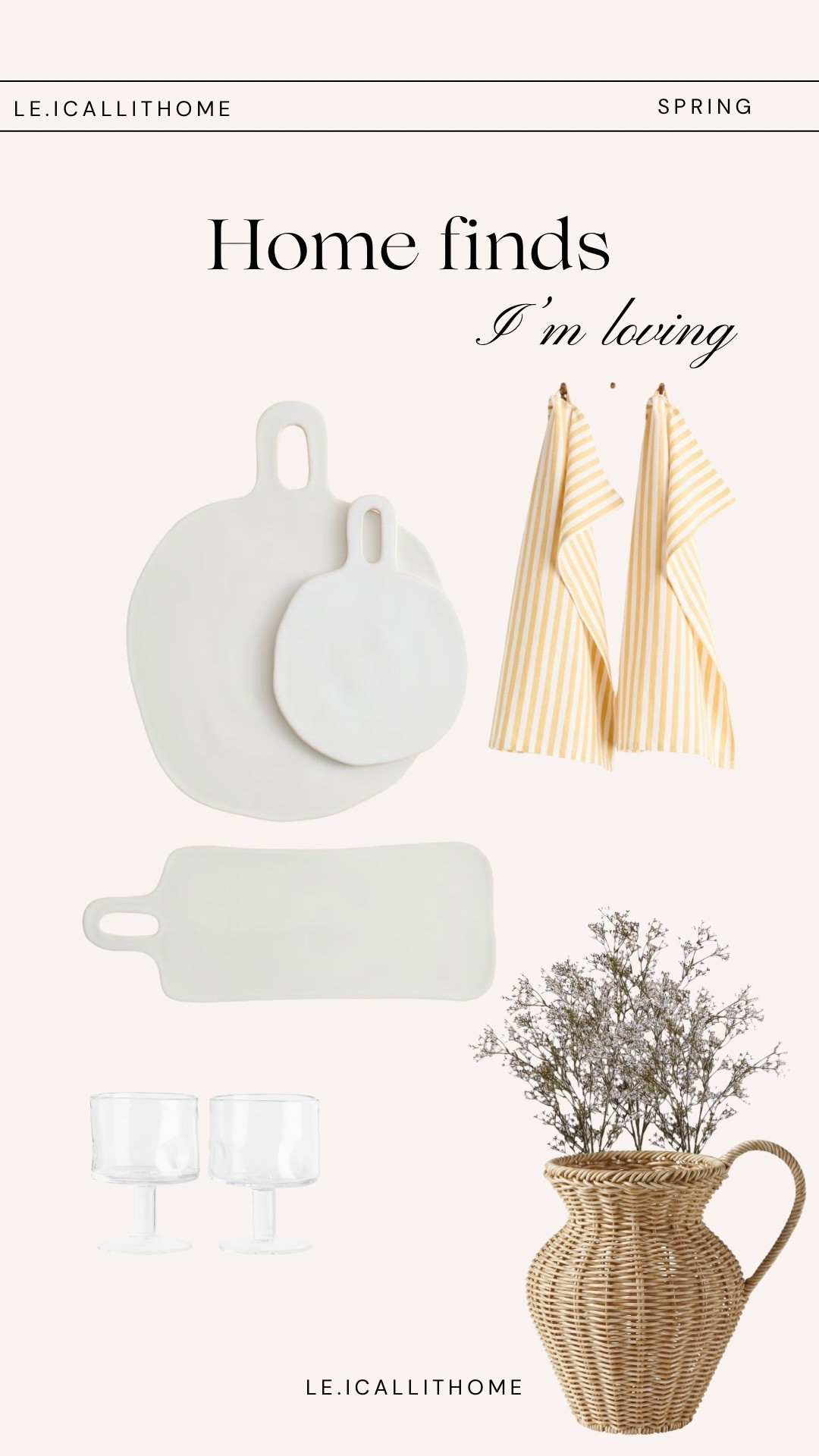 Spring-Summer home finds I’m loving 🌼✨🤍